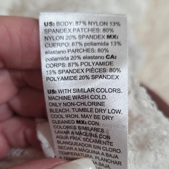 White House Black Market White Lace Mock Neck Long-Sleeve Top - Picture 5 of 5